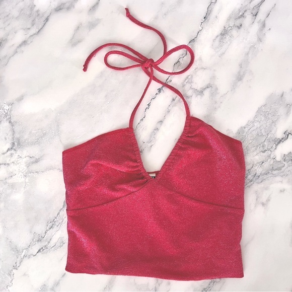 sybilla Tops - Hot Pink Party Top Glittered